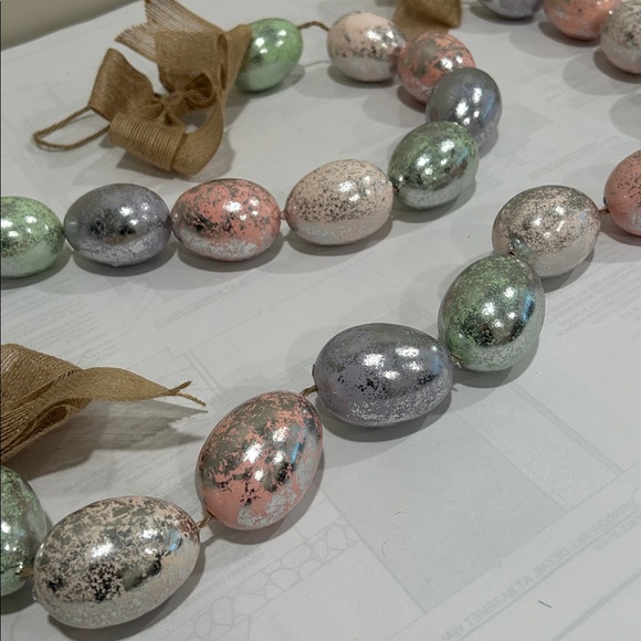 Colorful Easter Egg Garland with Bows - Picture 2 of 12